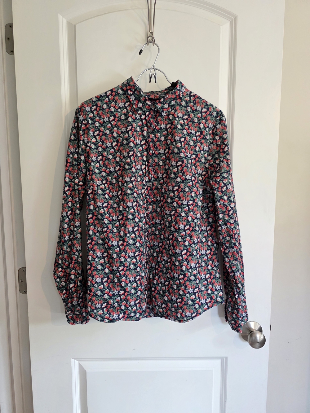 J Crew Liberty London Slim Perfect Shirt Sarah Floral Cotton Button Down Front - Picture 2 of 6